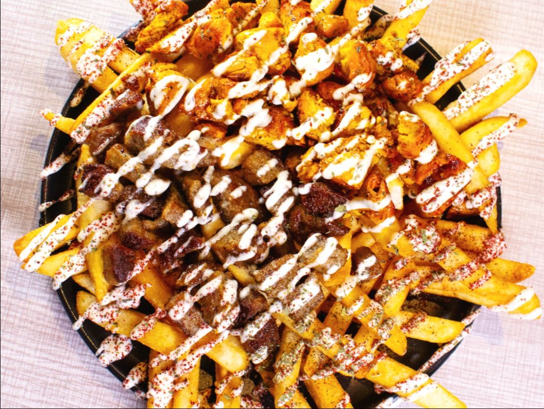 Loaded Monster Fries W Shawarma.