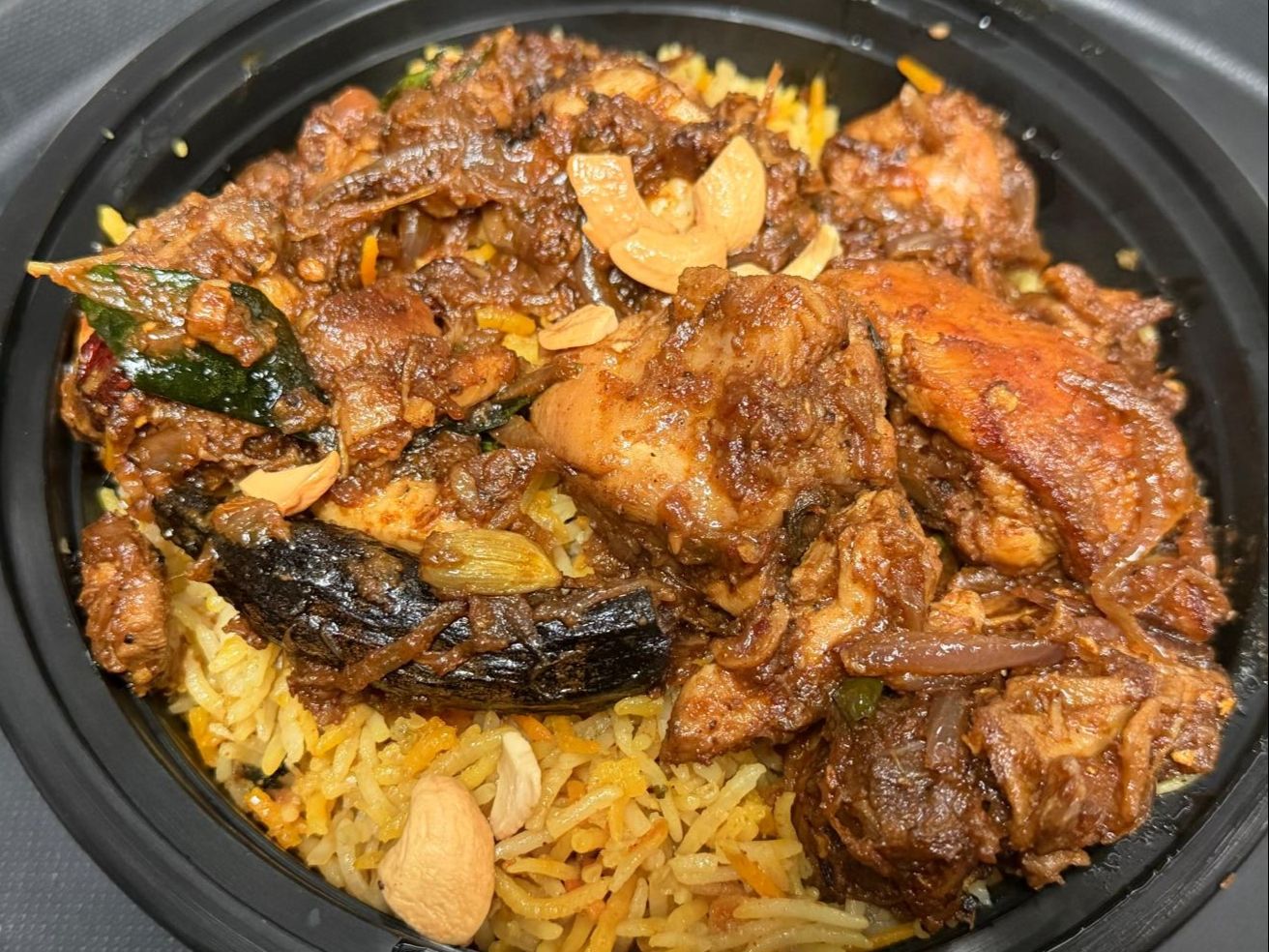 Chicken Ghee Roast Biryani.