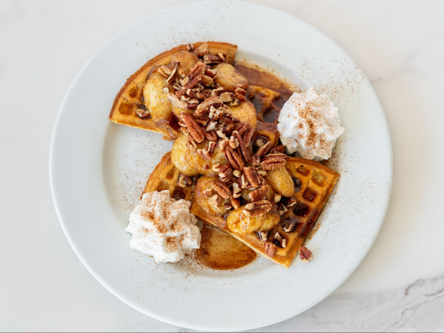Banana Foster Waffle.