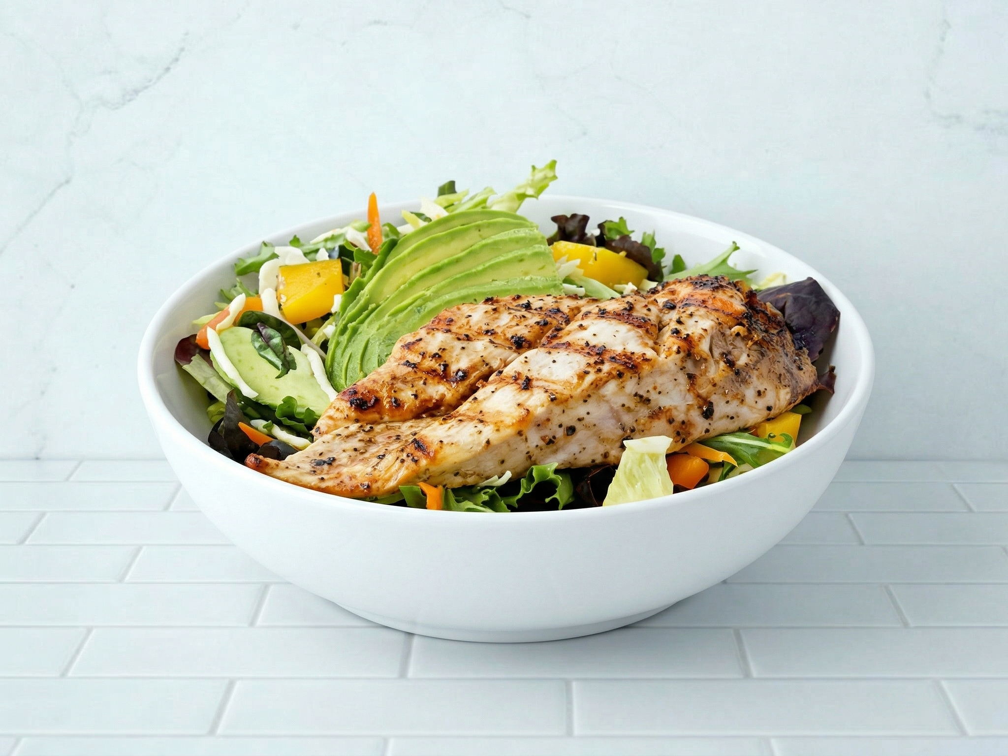 Grilled Chicken Avocado Salad.