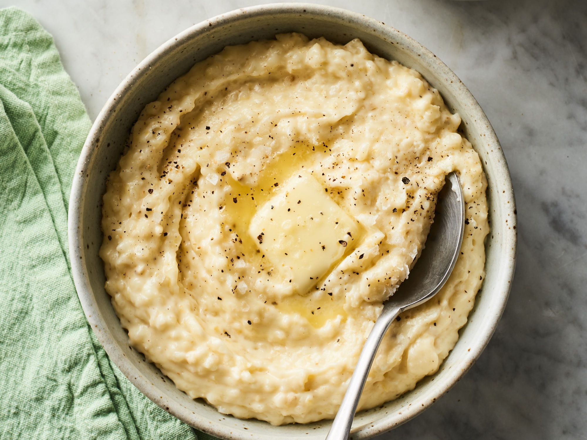 Bowl of Grits with Cheese.