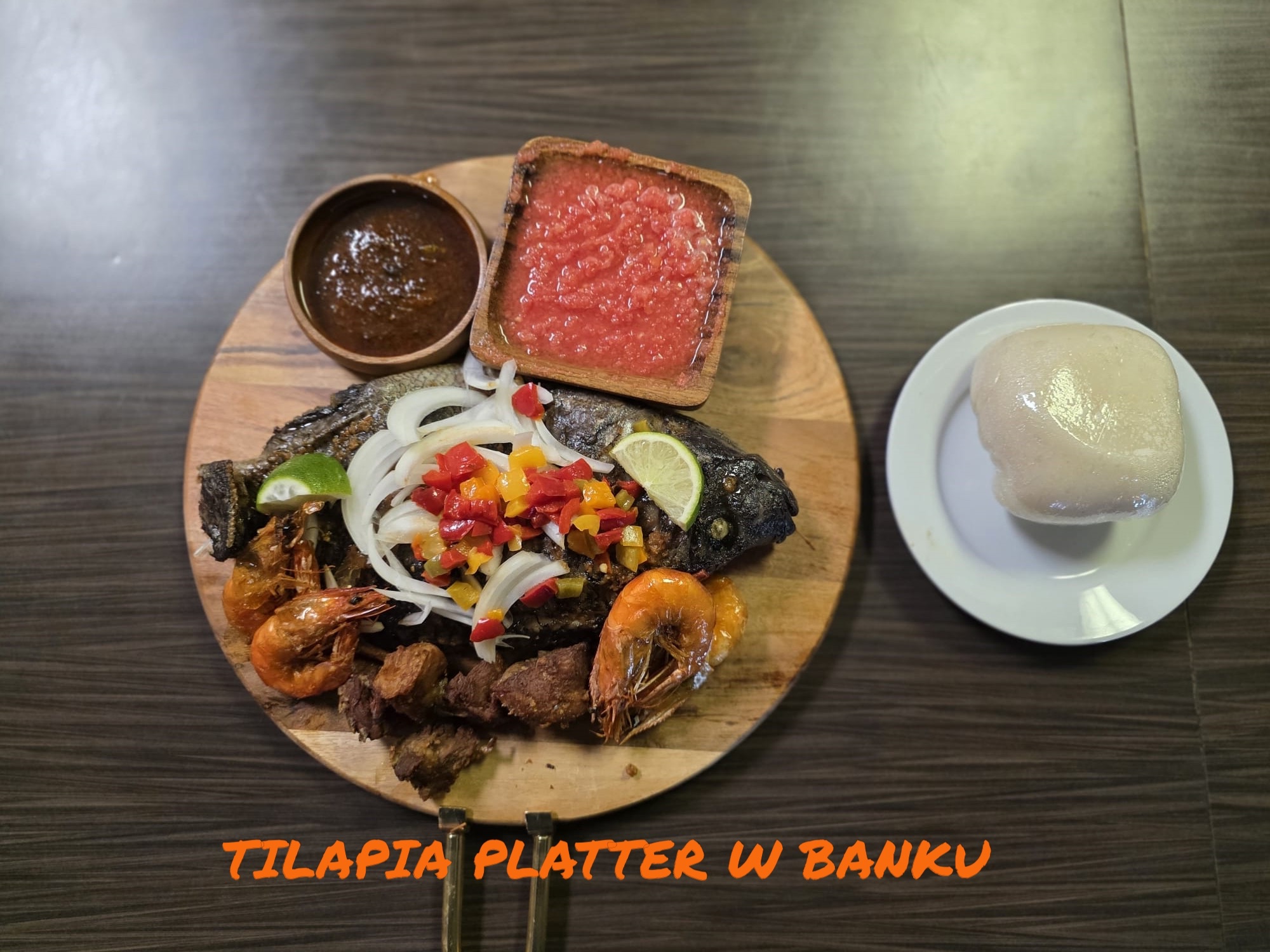 Tilapia Platter W Banku