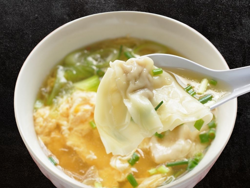 Egg Flower Wonton Soup.