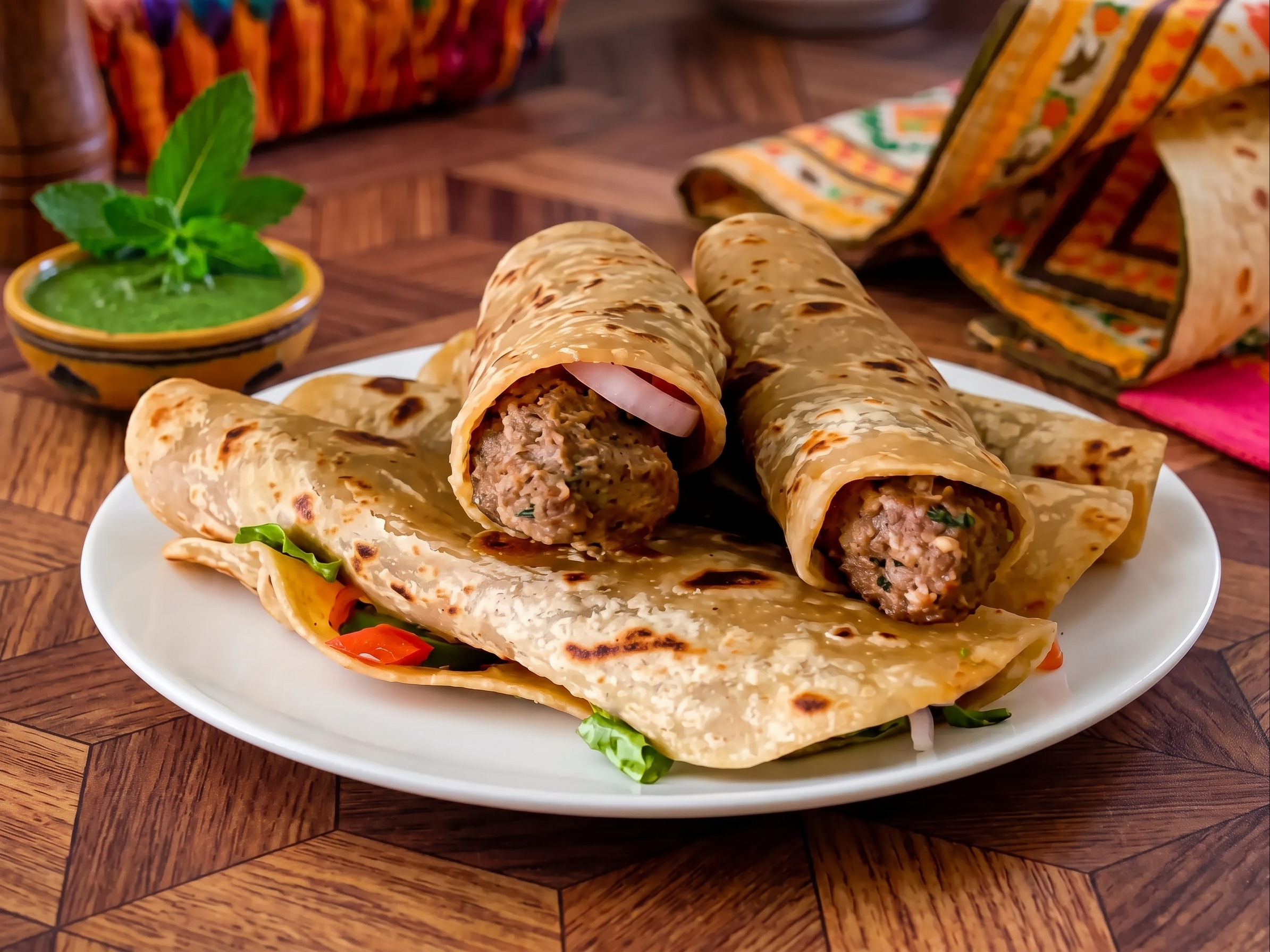 Chicken Paratha Roll.