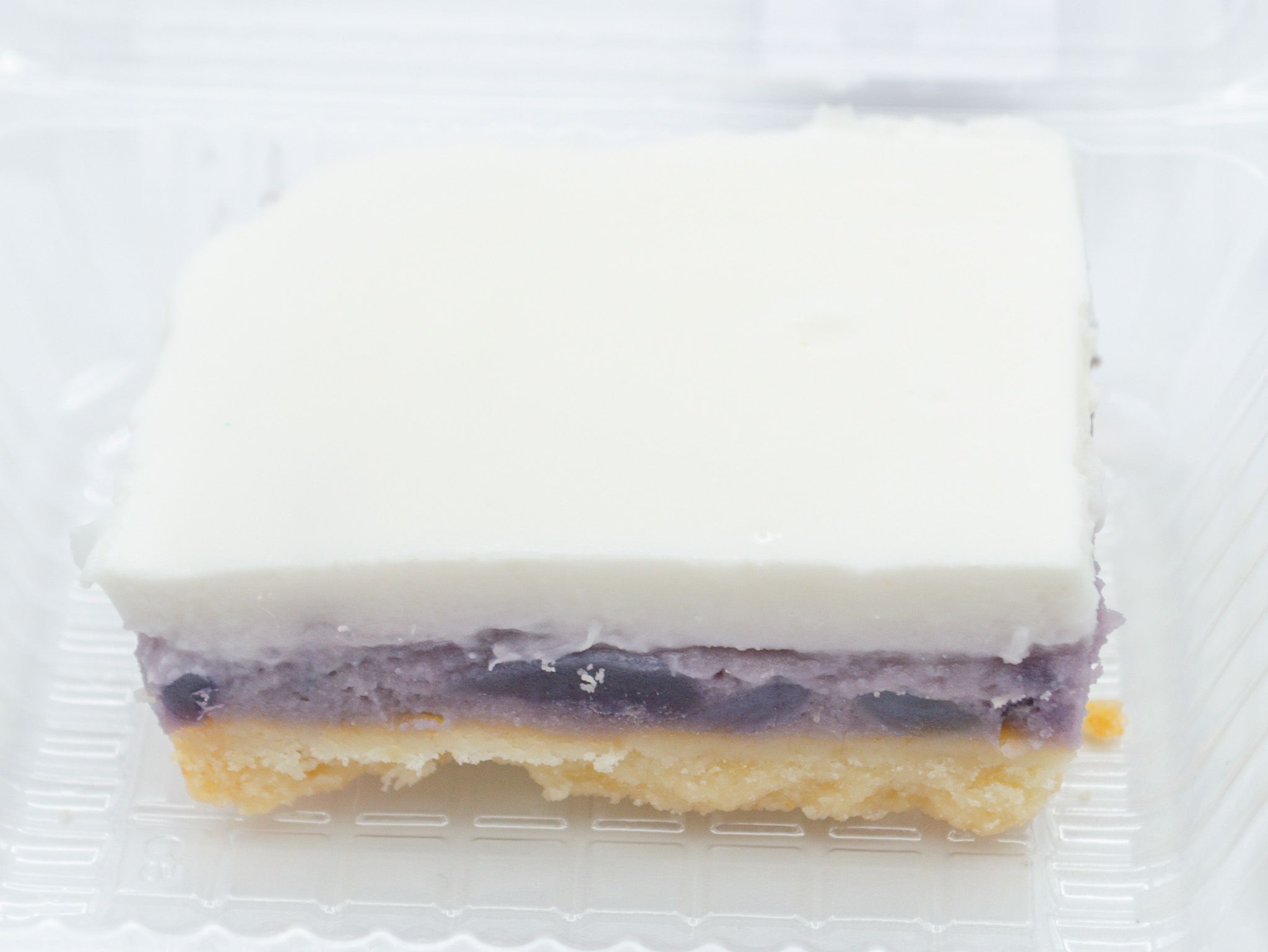 Sweet Potato Haupia Dessert from Yama's Fish Market — Okinawan sweet potato paired with haupia — earthy, colorful, and sweet.
