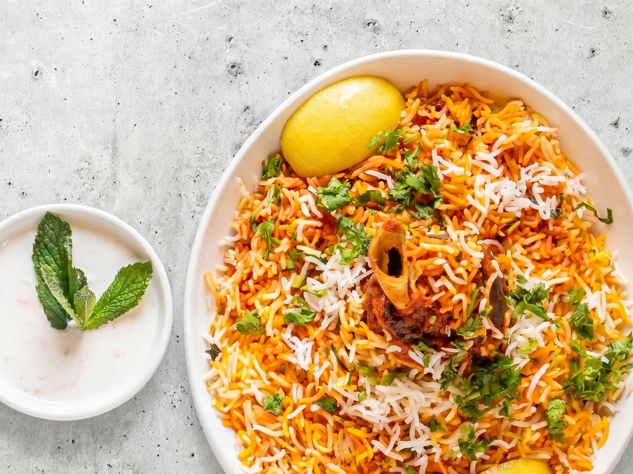 Lamb Shank Biryani.