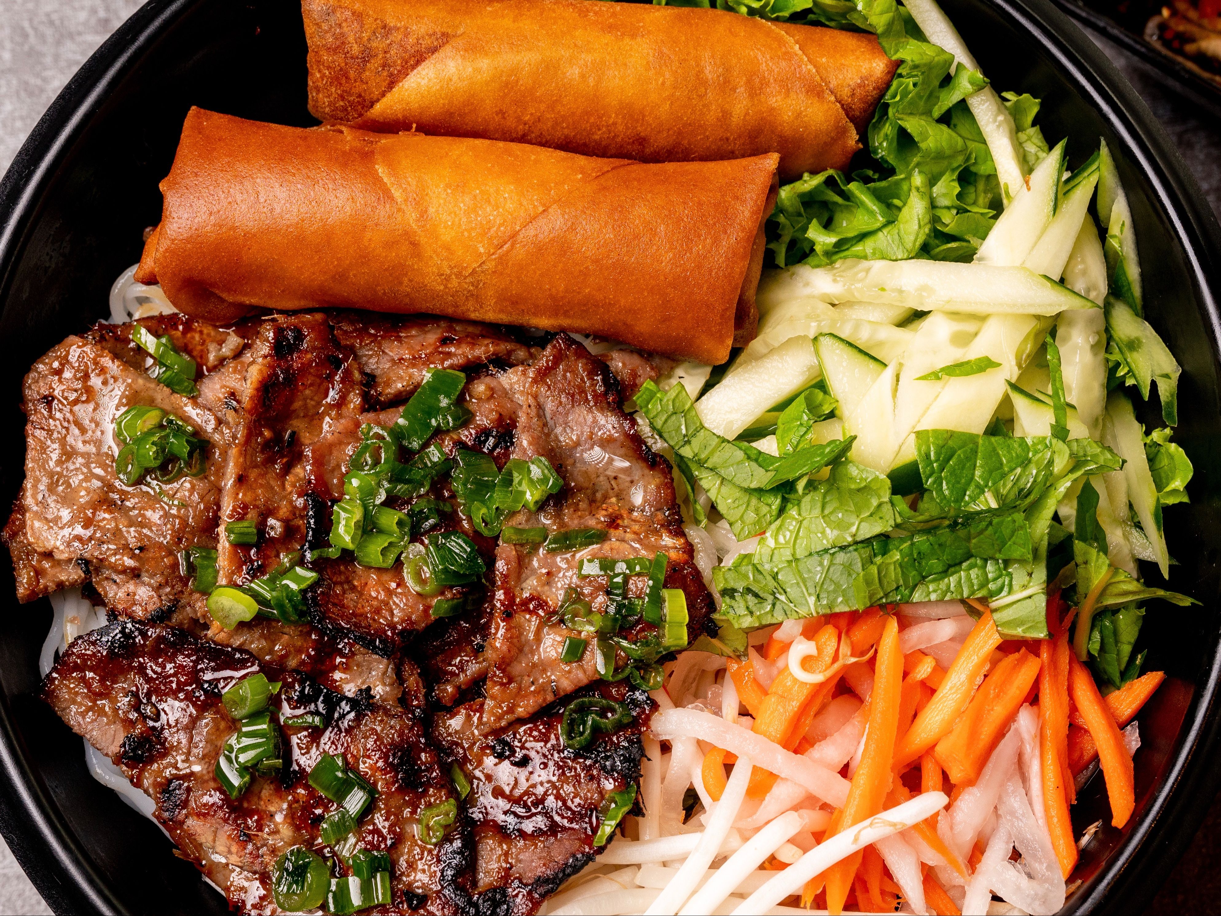 Vermicelli Grilled Beef Egg Roll.