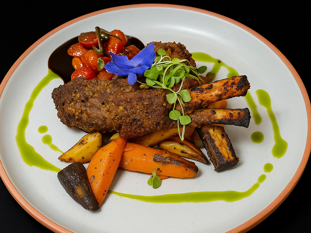 Herb-Crusted Lamb Chops.