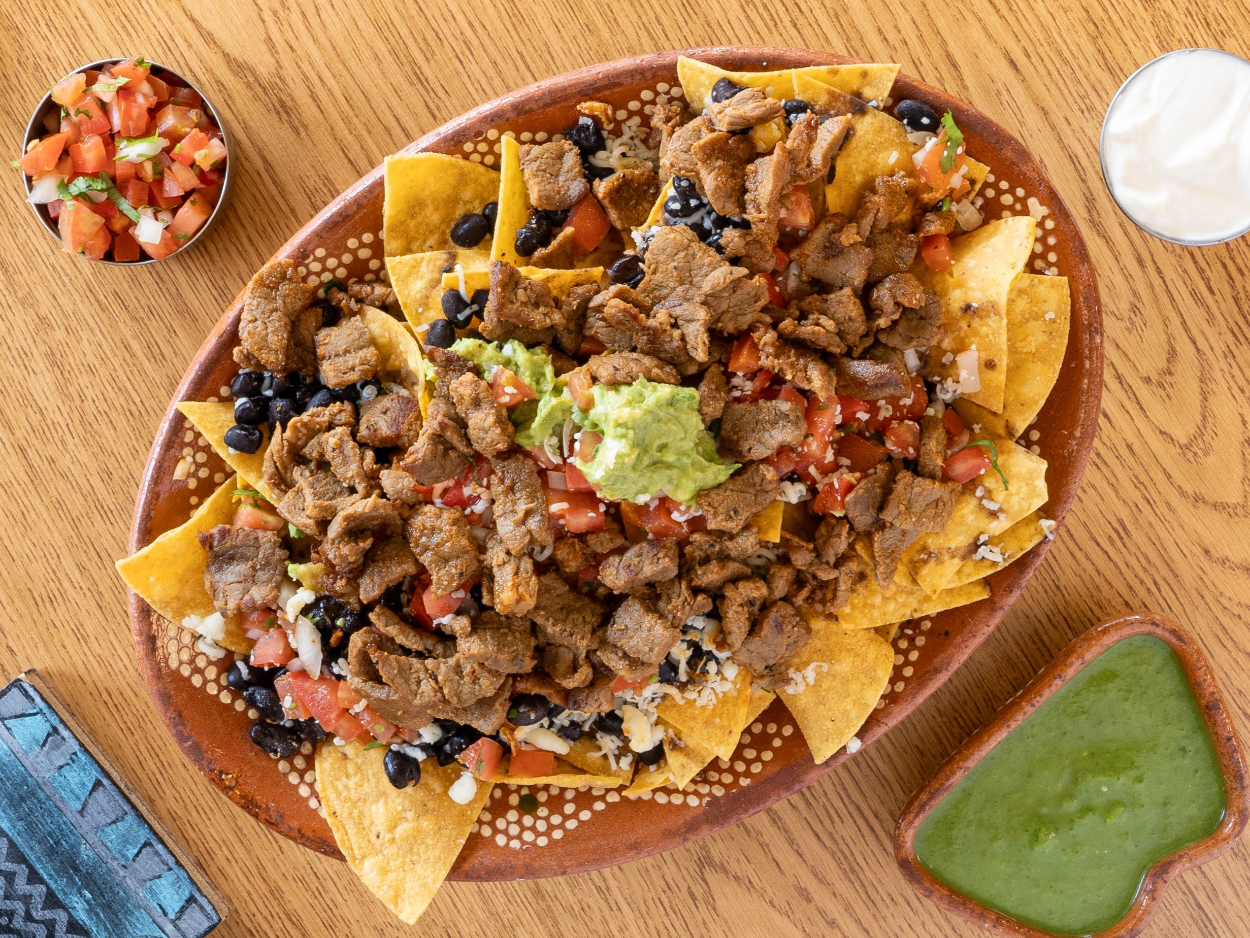Short Ribs BBQ (pork)  Nachos.