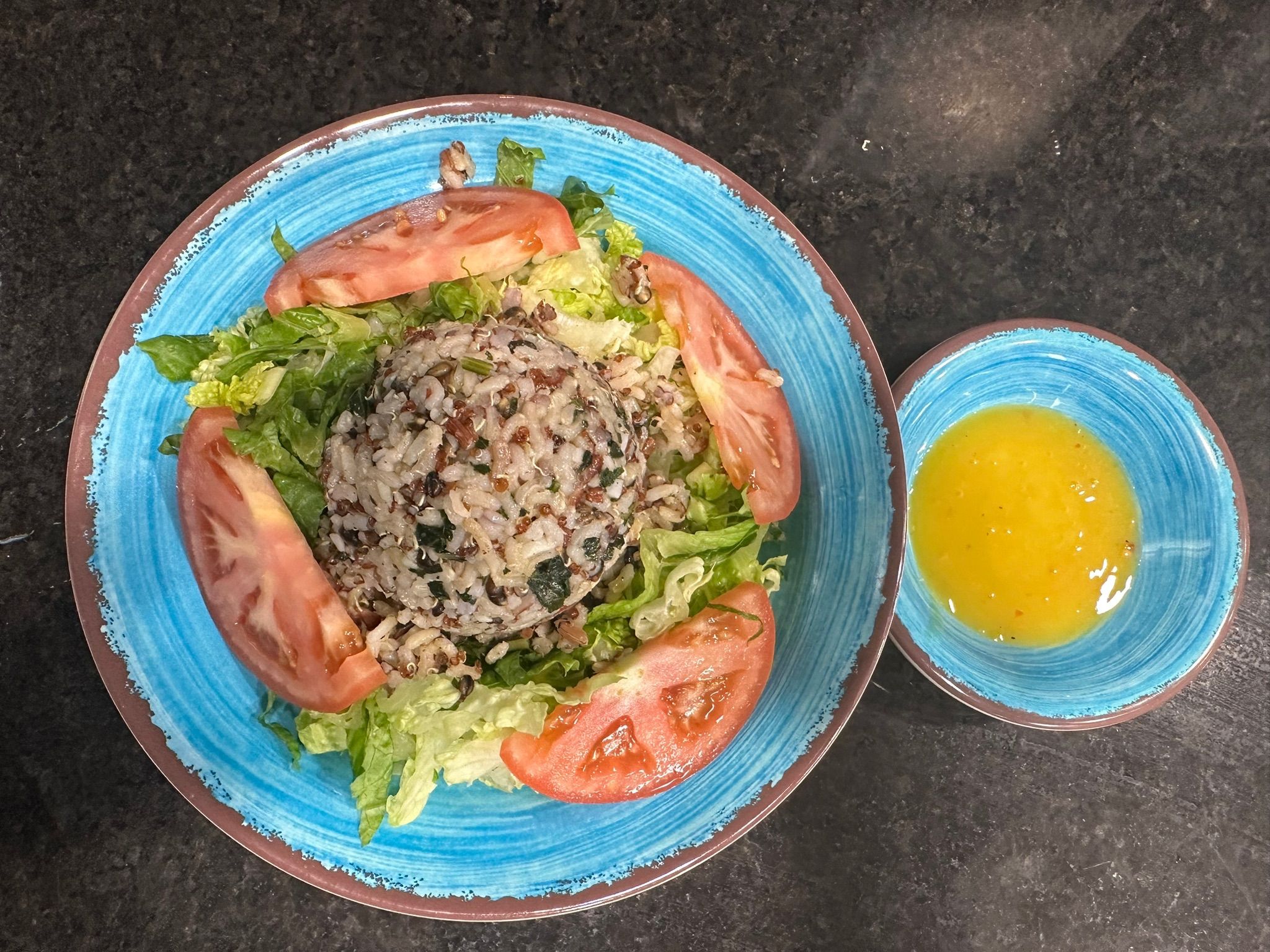 Whole Grain Orzo, red Quinoa & Veg Salad