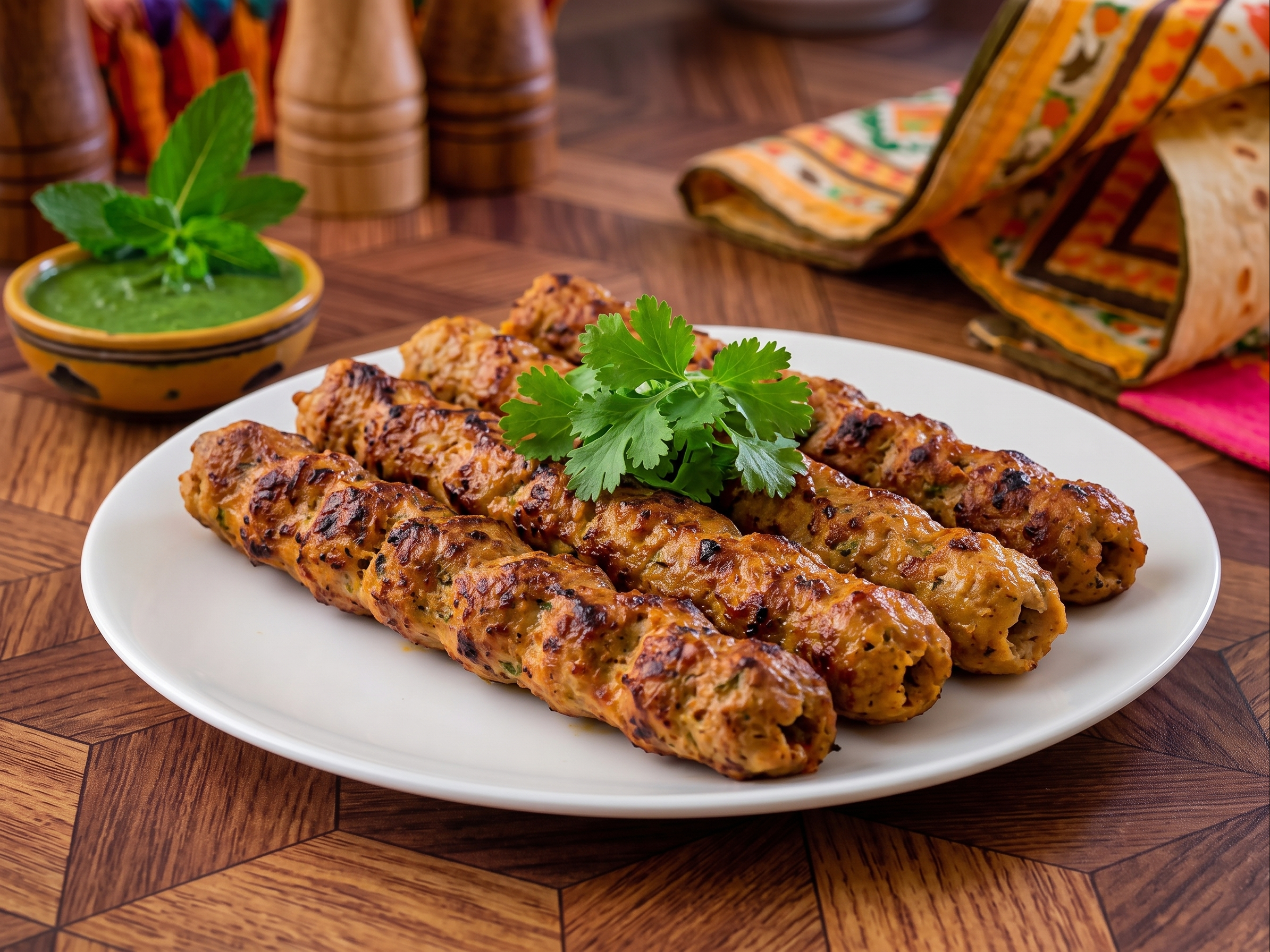 Chicken Seekh Kabab.