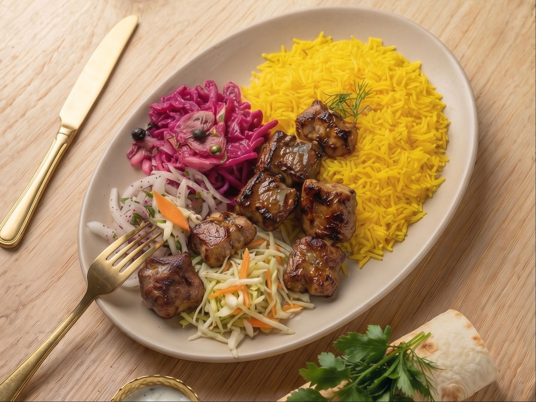 Beef Ribeye Kebab.