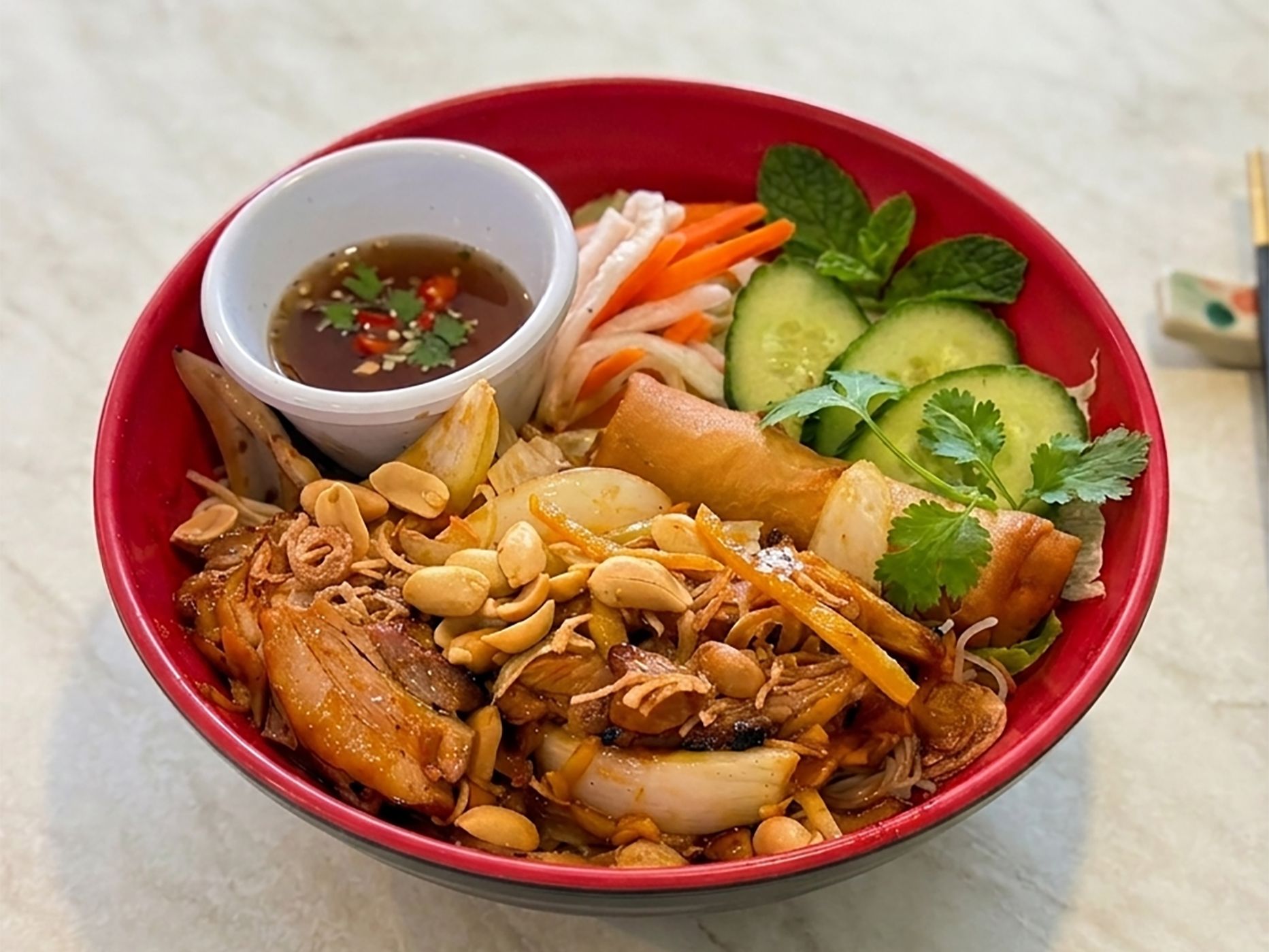 V2. Grilled Chicken Vermicelli Salad.