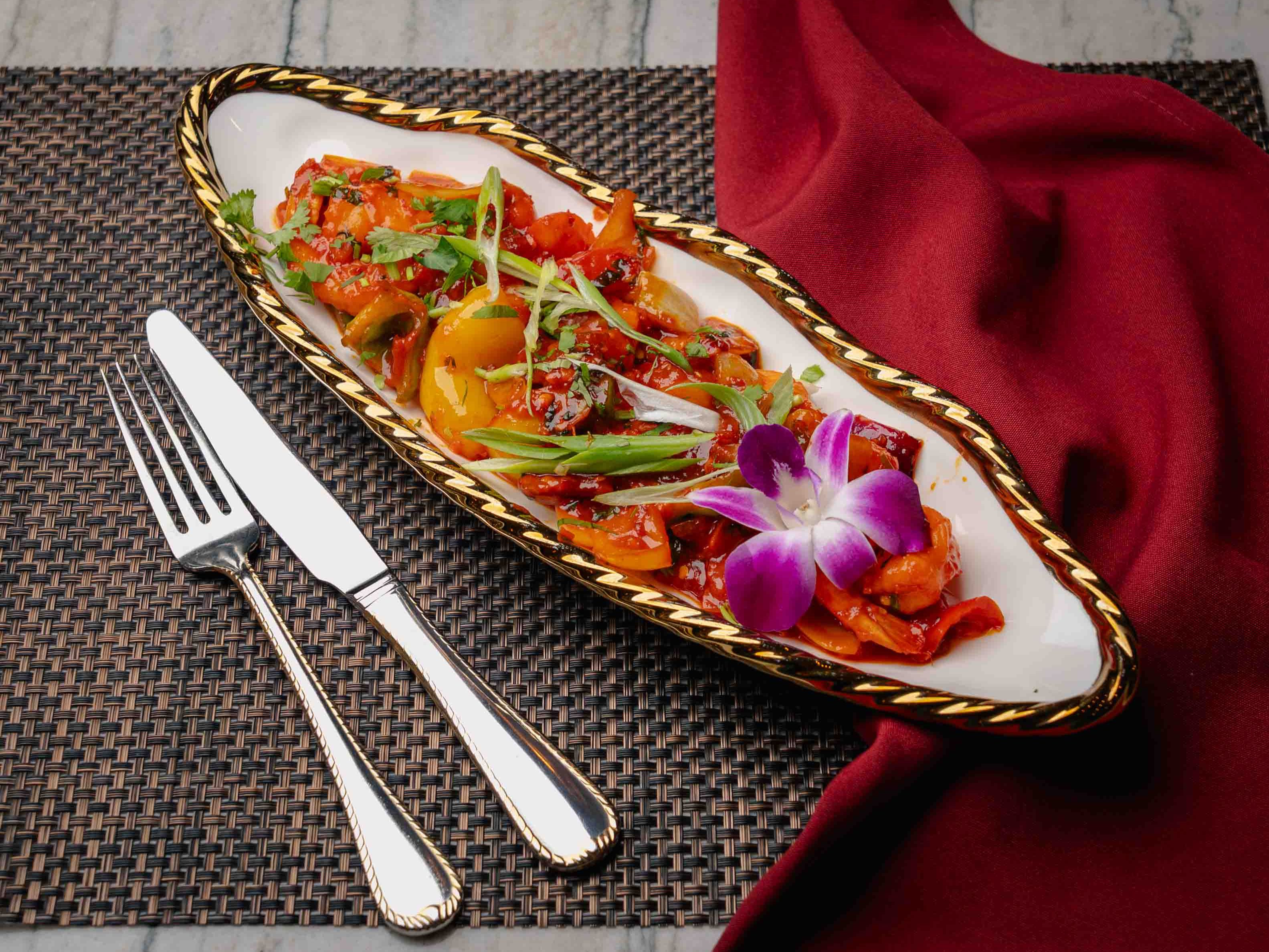 Chilli Garlic Fried Shrimp.