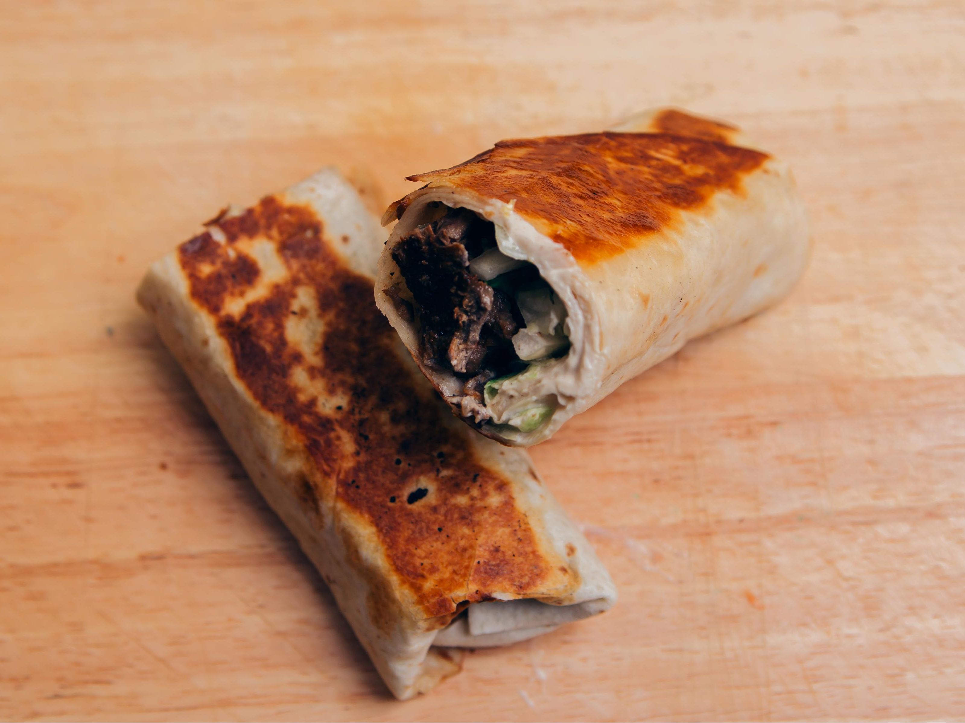 Steak Kabob Sandwich.