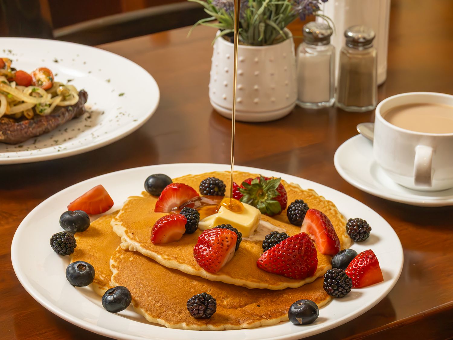 Golden Brown Buttermilk Pancakes.