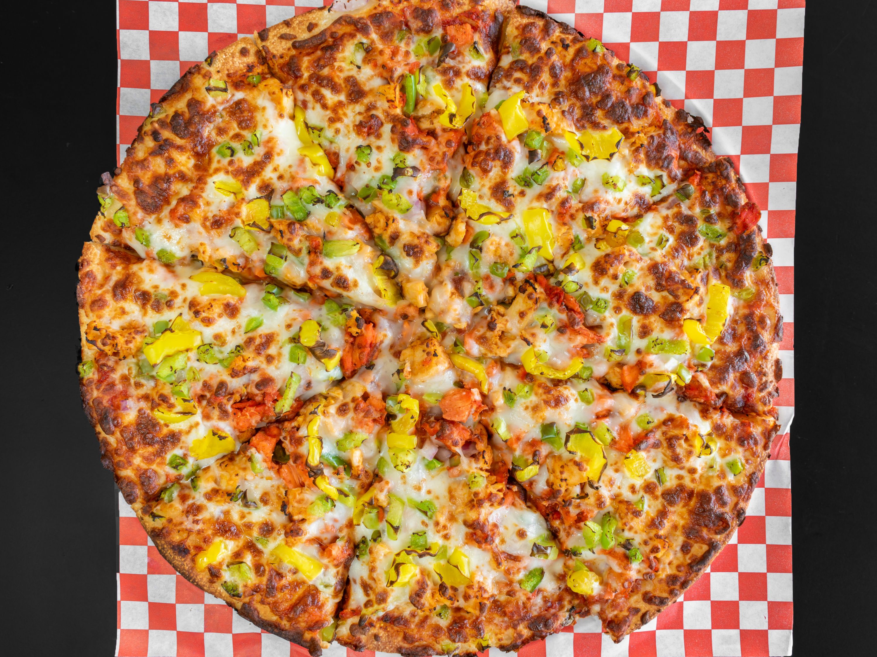 Double Chicken Pizza.