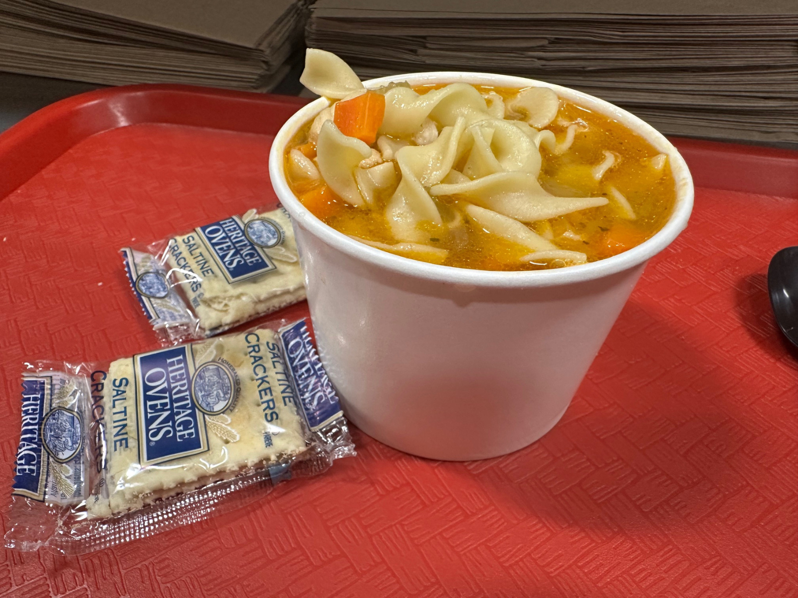 Chicken Noodle or Chicken & Rice.