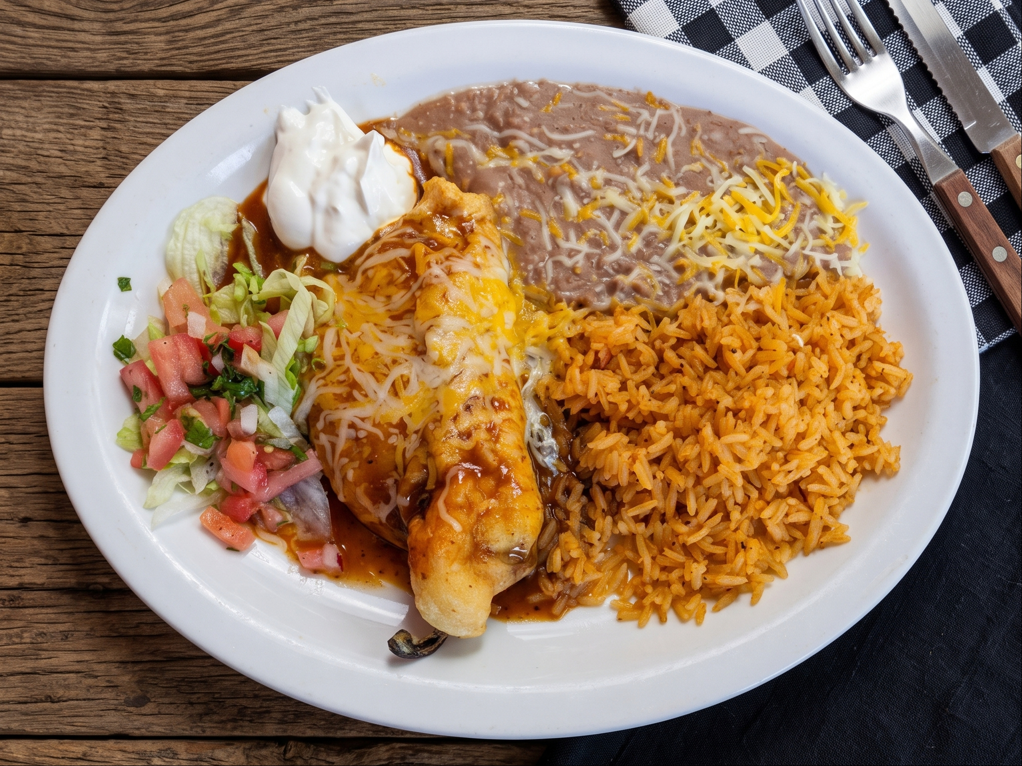 Shredded Chicken Chile Relleno.