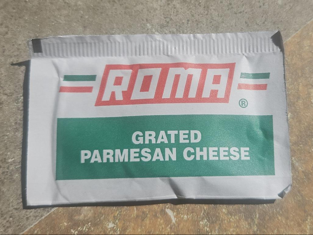 Extra Parmesan Cheese Packets.