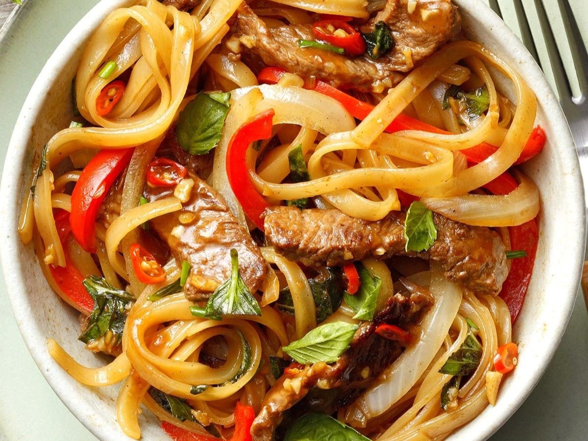 Lamb Drunken Noodles.