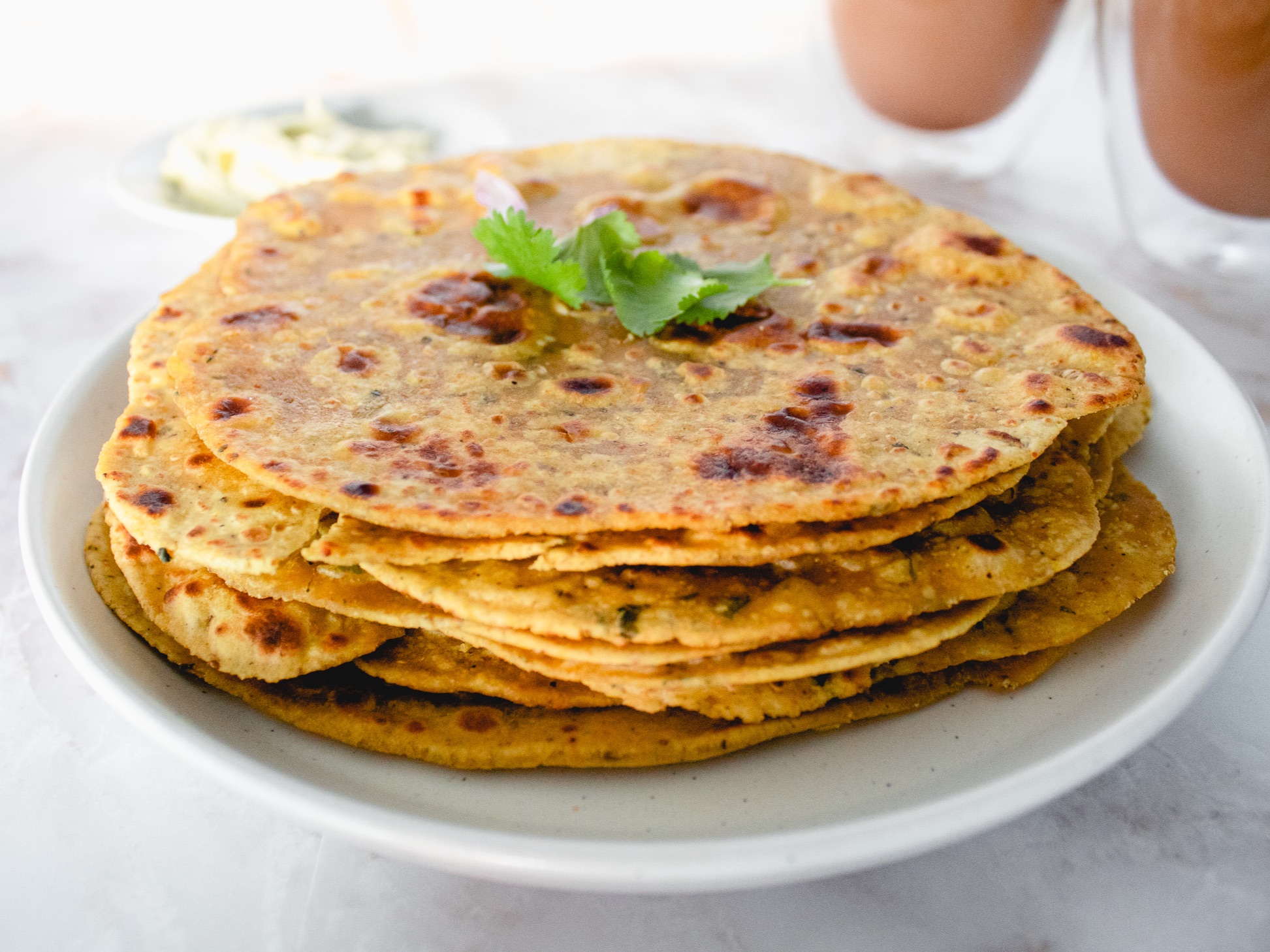 Delicious Roti and Curry Selection