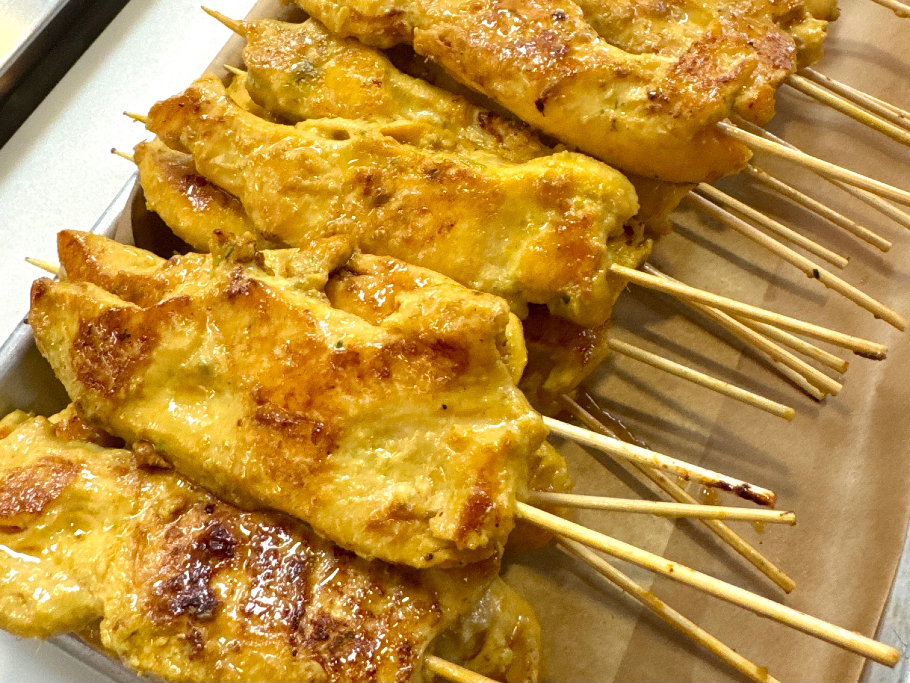 Fried Chicken Breast Skewers (3 sticks).