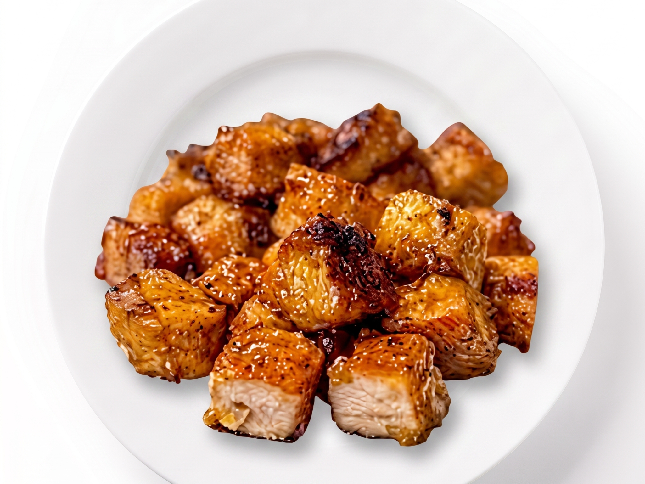 Masita de Cerdo en Salsa Roja Plato.