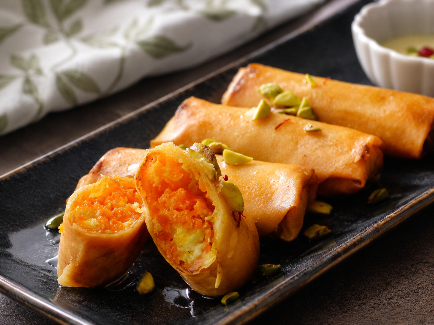 Gajar Halwa Spring Roll.