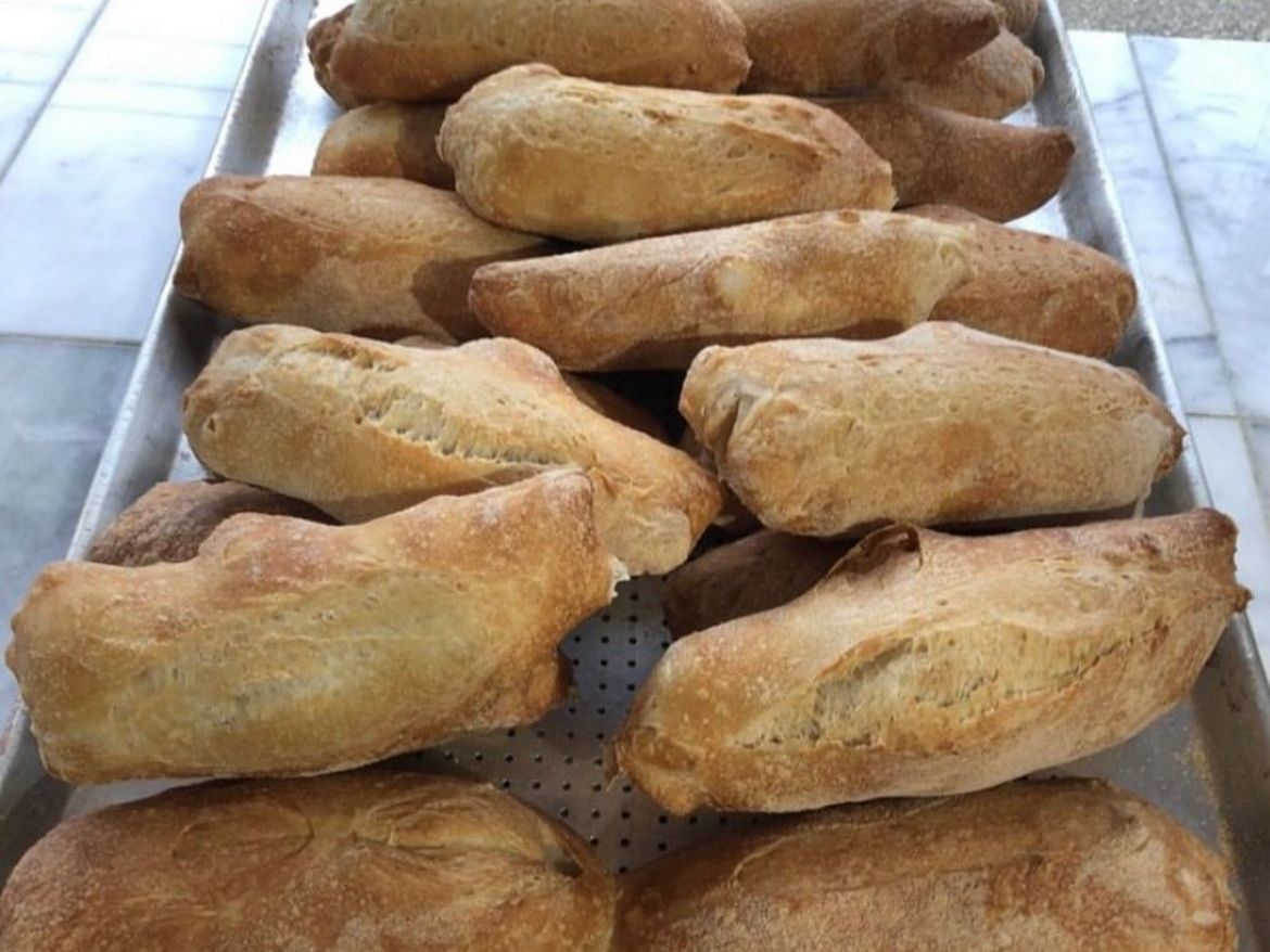 Homemade ~10" Italian rustic loaf.
