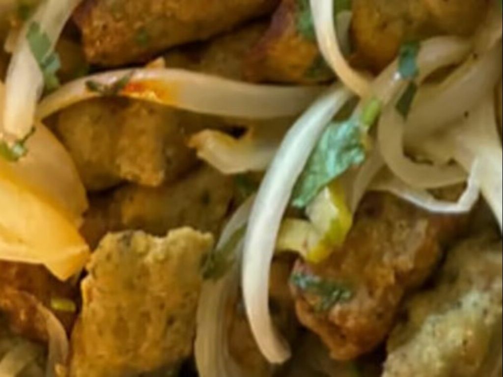 Appetizer Chicken Seekh kebab.