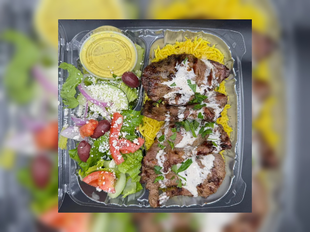 LAMB Kabob Salad.