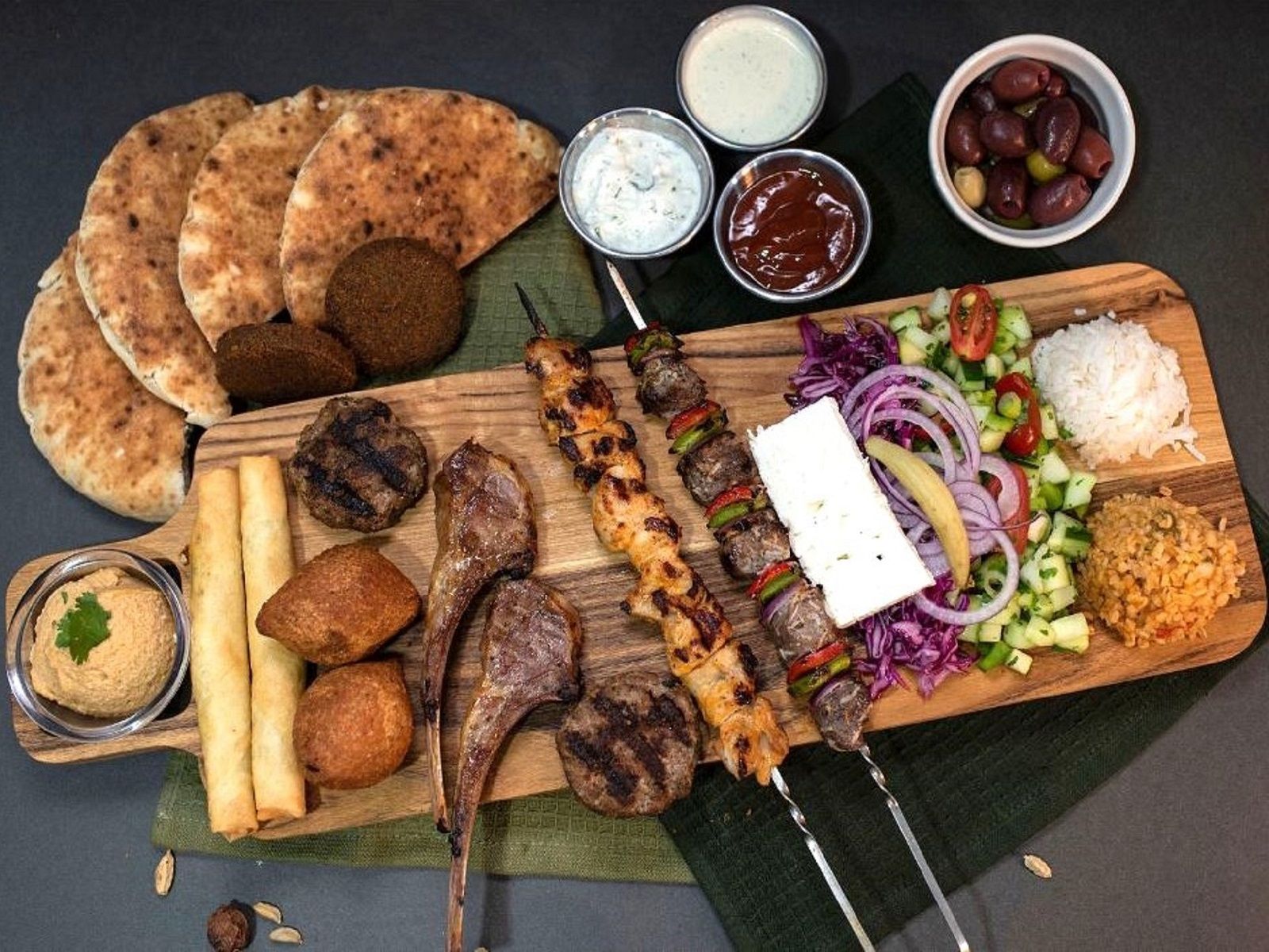 BDK Sampler Shish & Chops Plate.