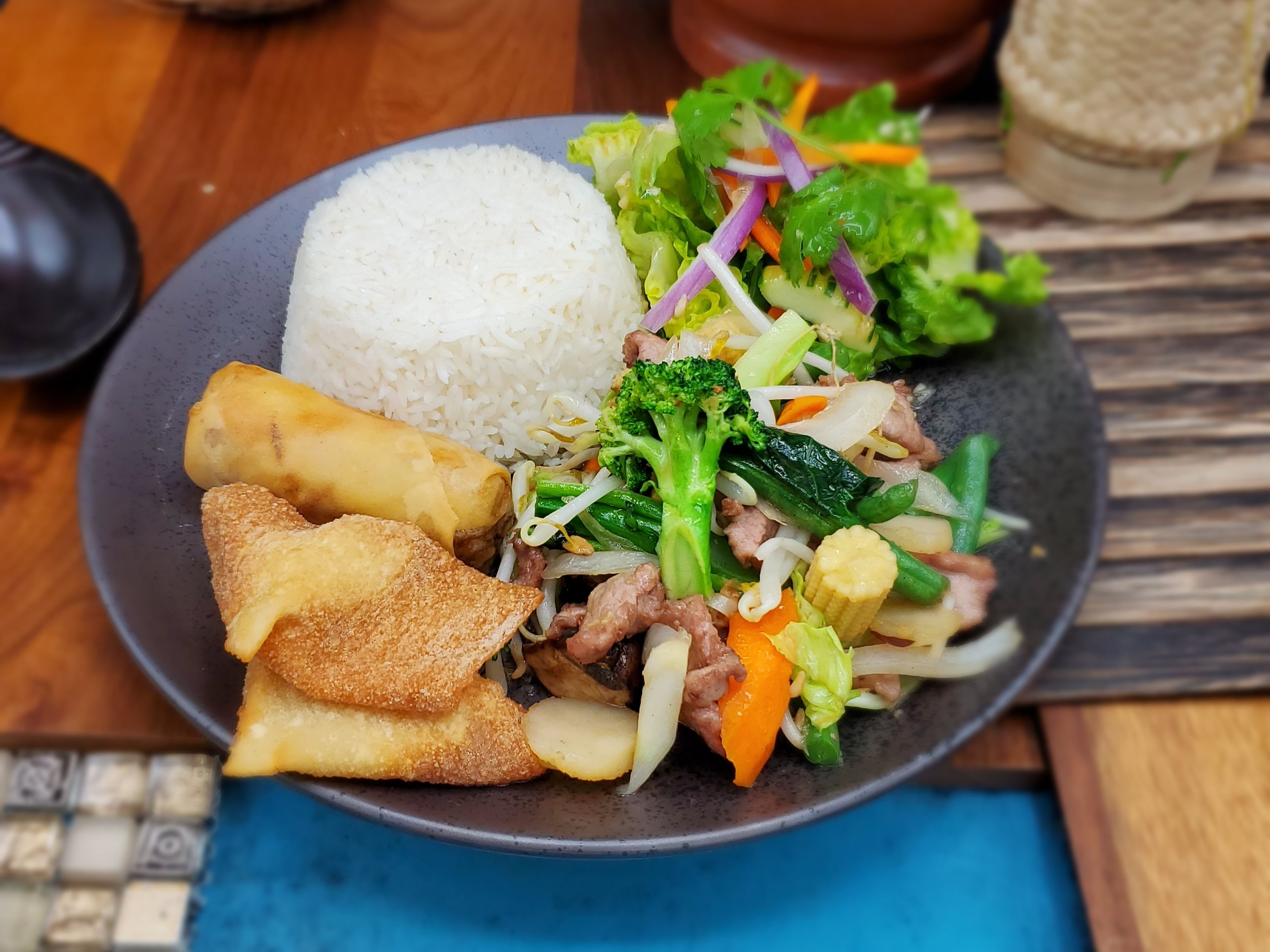 Stir Fried Mixed Vegetables Lunch.