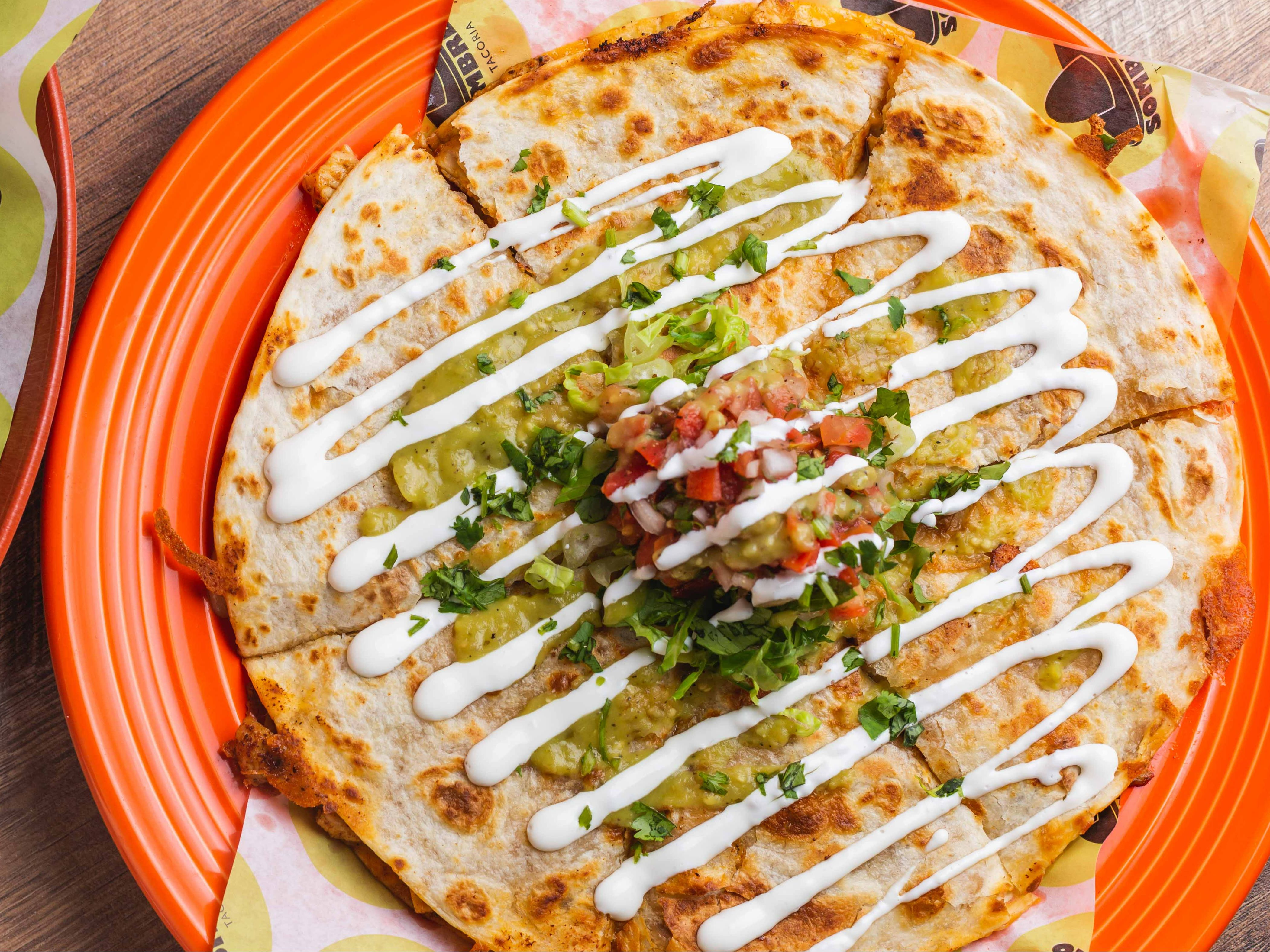 Shrimp A La Plancha Quesadilla.