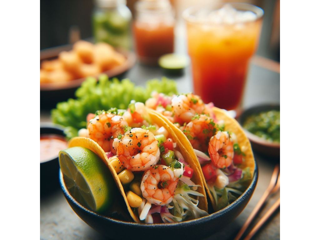 JERK CKN AND SHRIMP TACO.