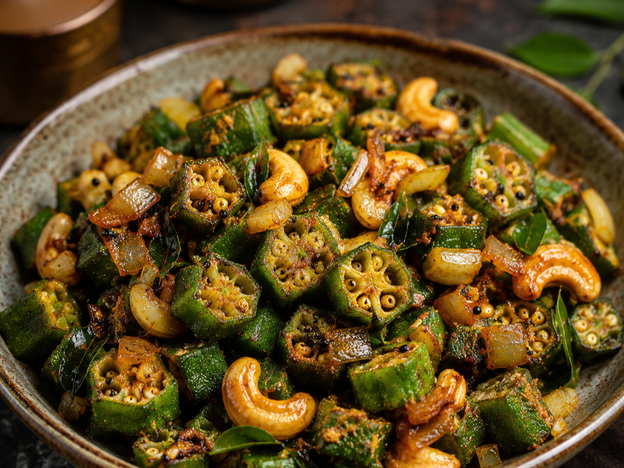 Okra Cashew Fry.