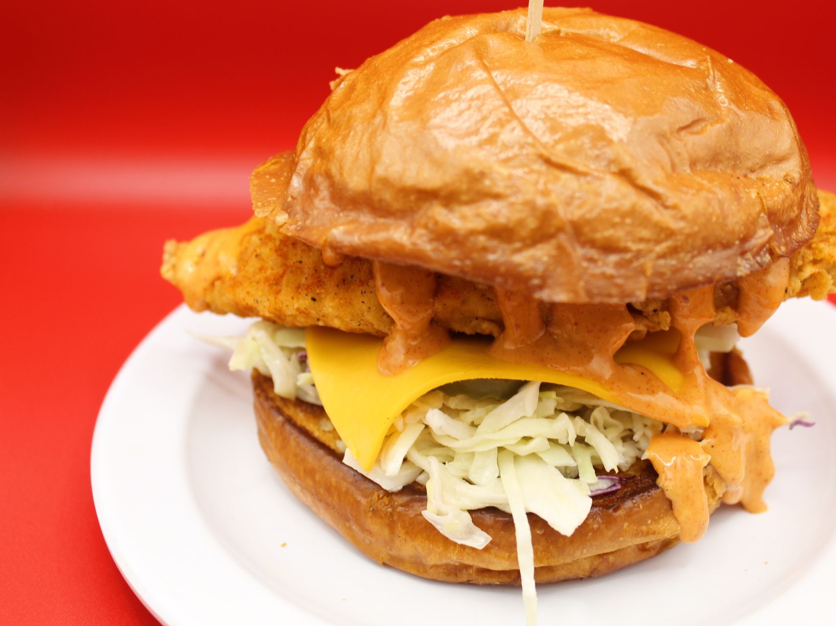 Krispi Sandwich & fries.