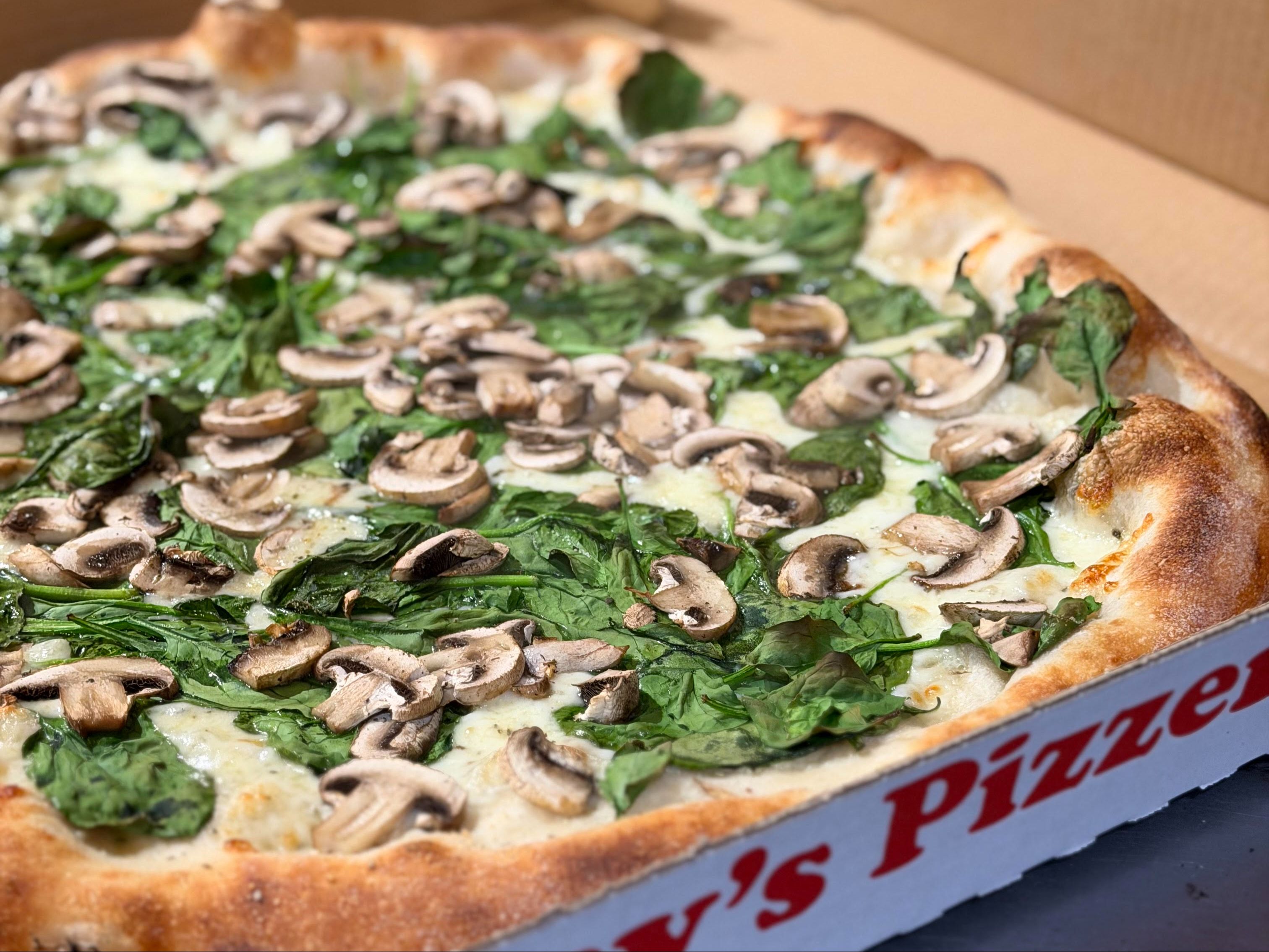 Spinach & Mushroom Slice.