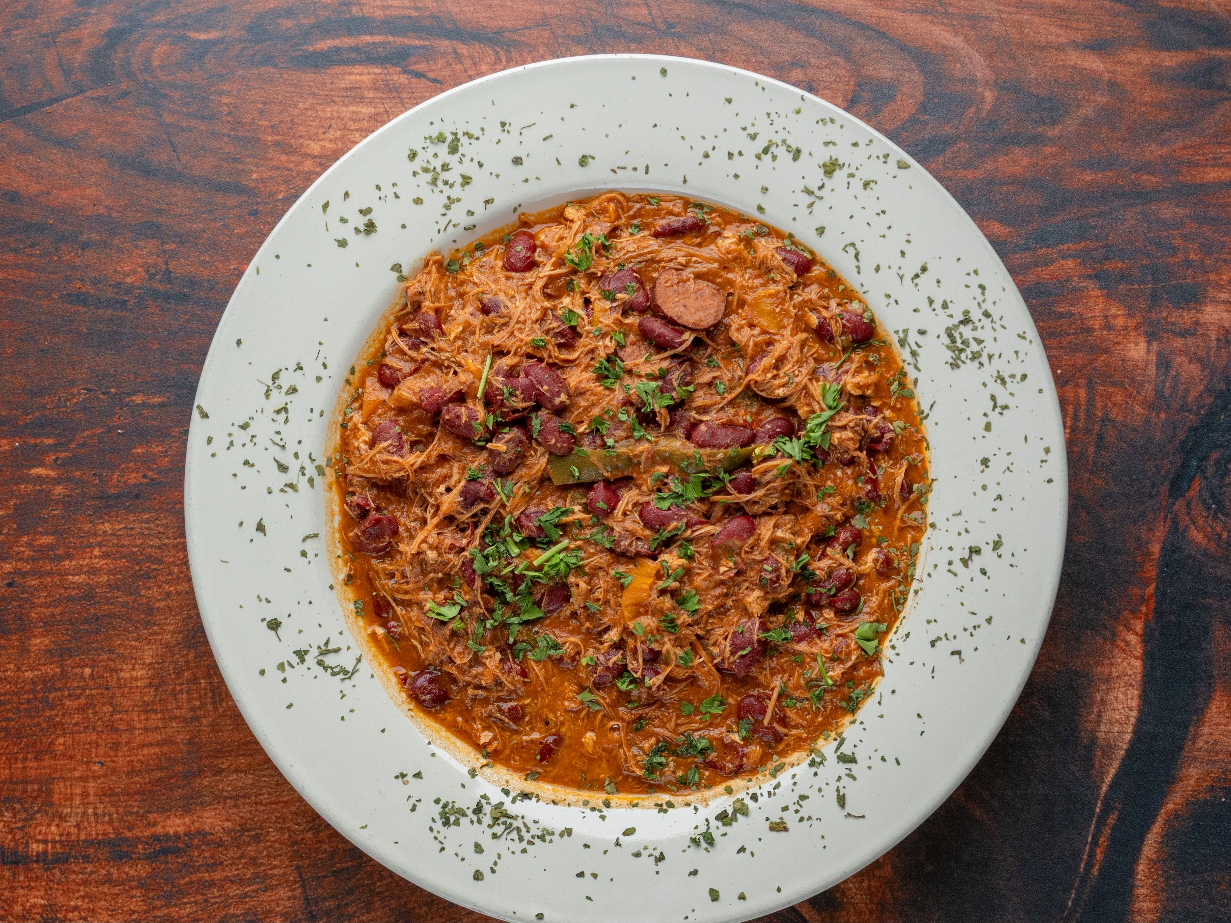 Mustang Sally's Chicken, Sausage & Red Bean Jambalaya.