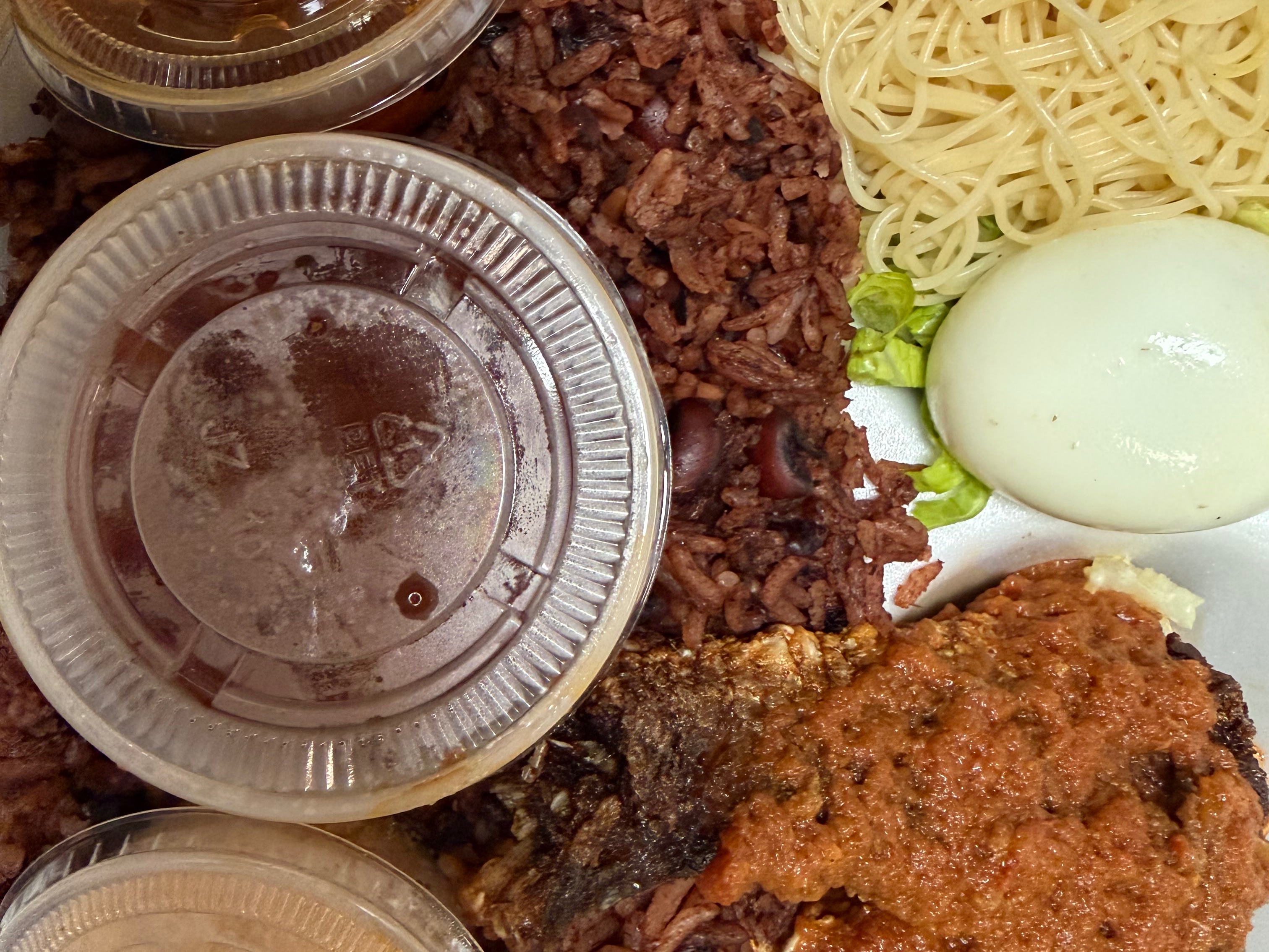 Waakye w/ Fish.