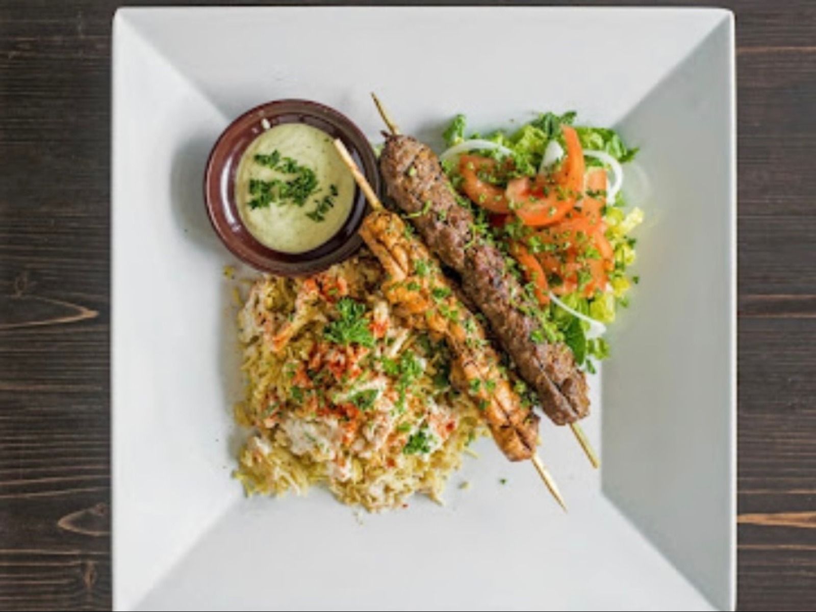 Grilled Kabob Plate.