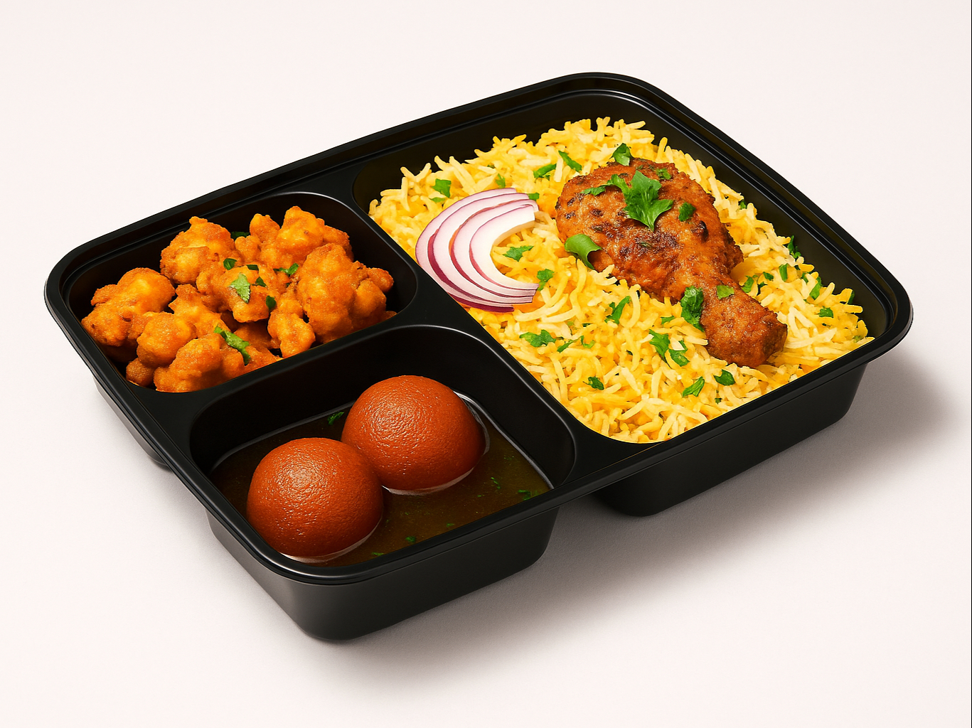 Boneless Chicken Family Pack Biryani (with Appetizer & Dessert).