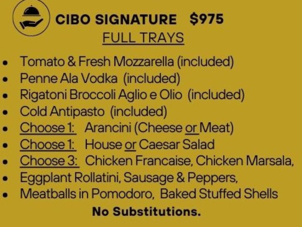 Cibo Signature Package.
