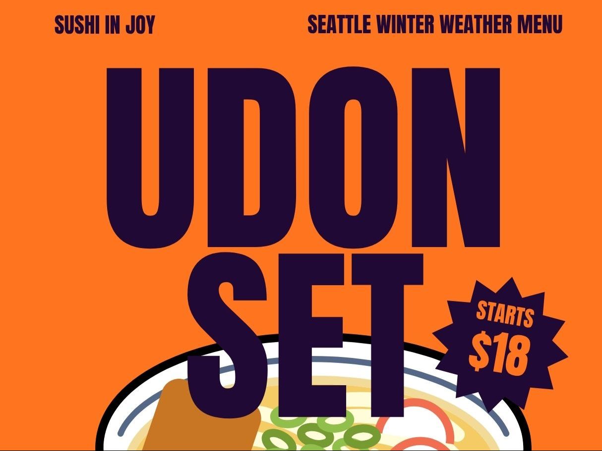 Plain Udon with Sushi