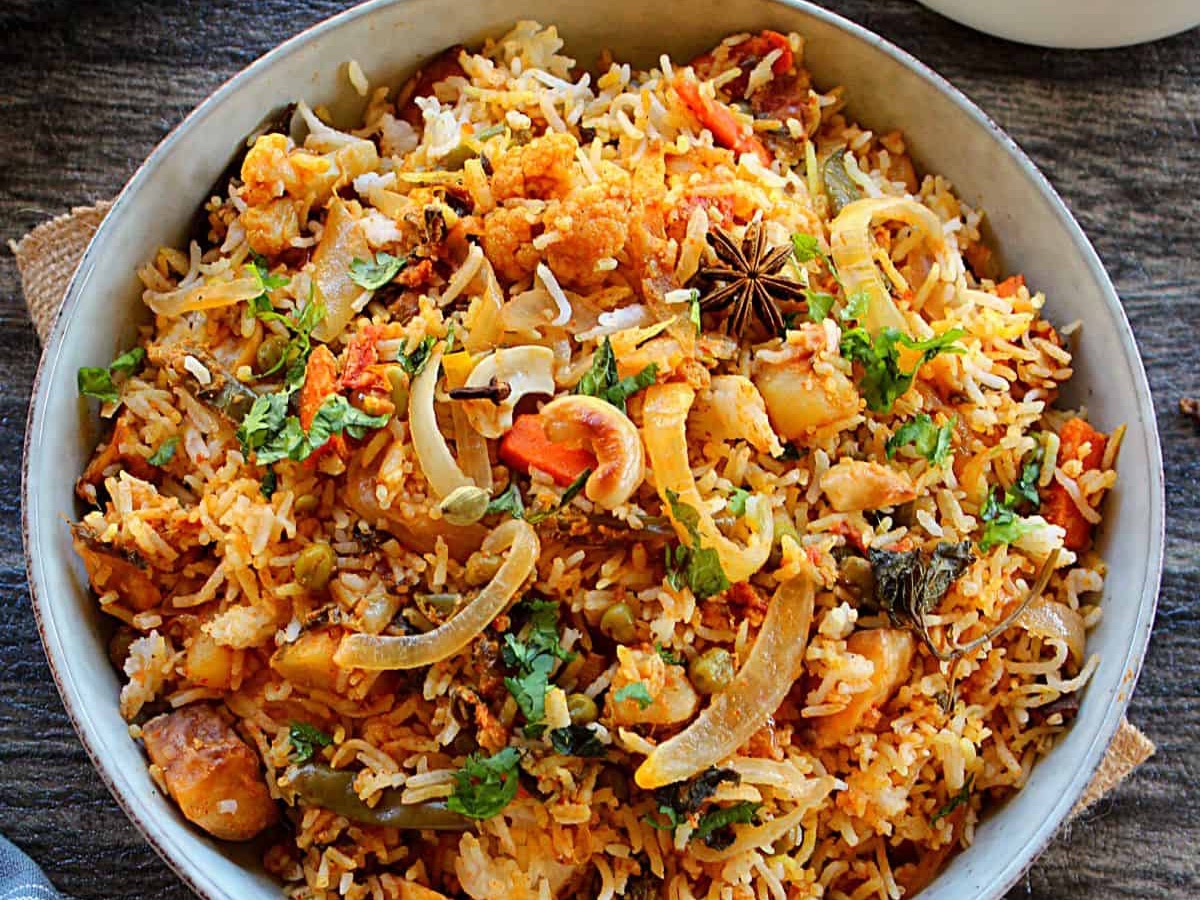 Vegetable Biryani.