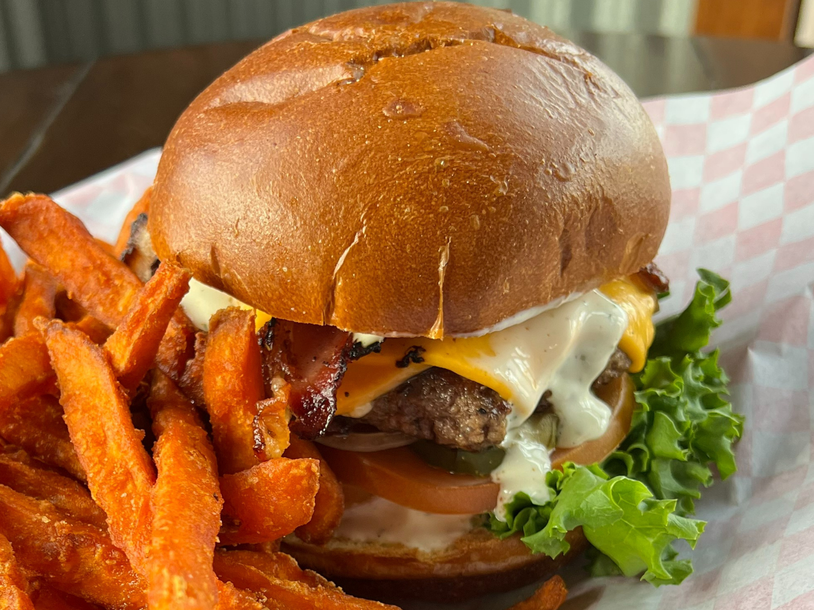 Bacon Ranch Cheese Burger.