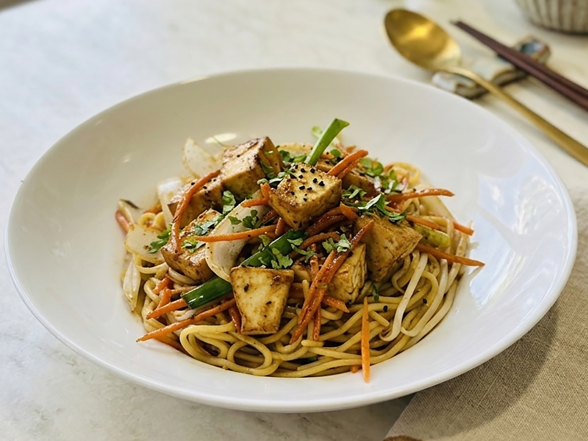 L5. Tofu Lo-Mein Stir-Fry.