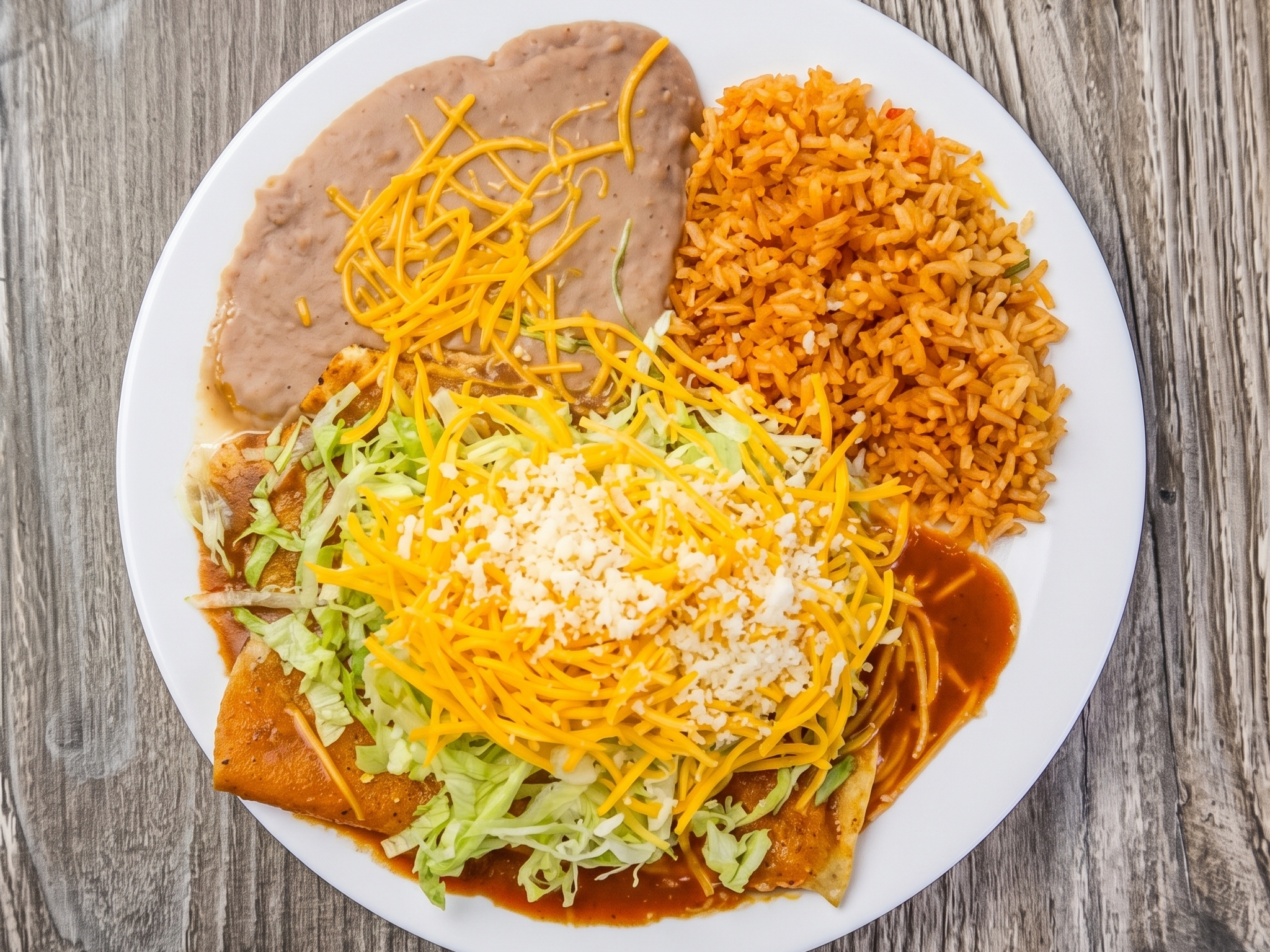 2 CHICKEN ENCHILADAS