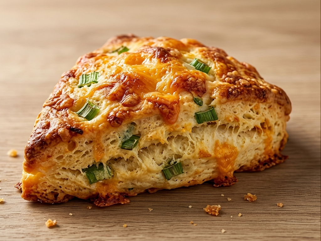 Savory Scallion & Cheddar Scones.